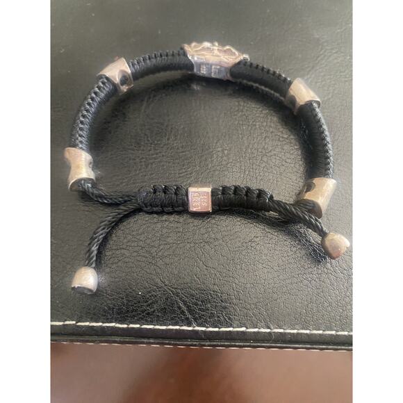 Black URU Bracelet Silver 925 With Rough Tanzanite Purple - Picture 5 of 9